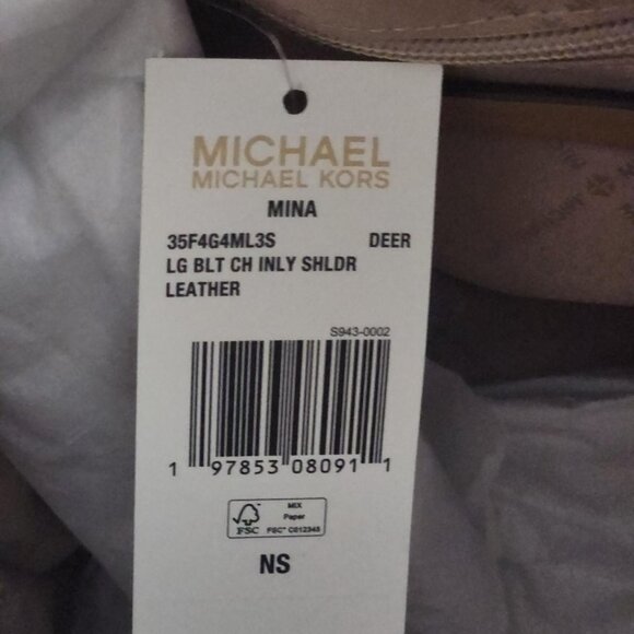 Michael Kors Mina Large Suede Chain Shoulder Bag - Picture 4 of 16